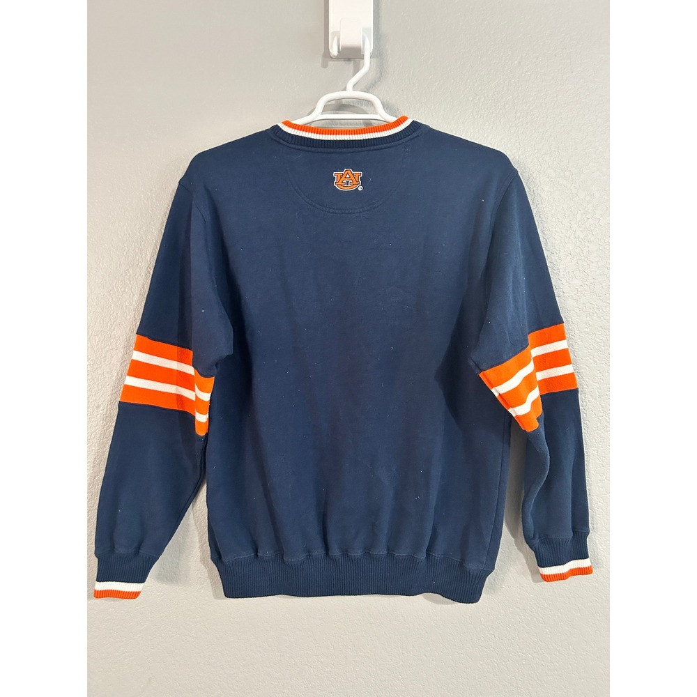 Lee Sport Auburn Tigers Sweatshirt Mens Medium Navy Blue Orange Crewneck Fleece - Picture 3 of 7